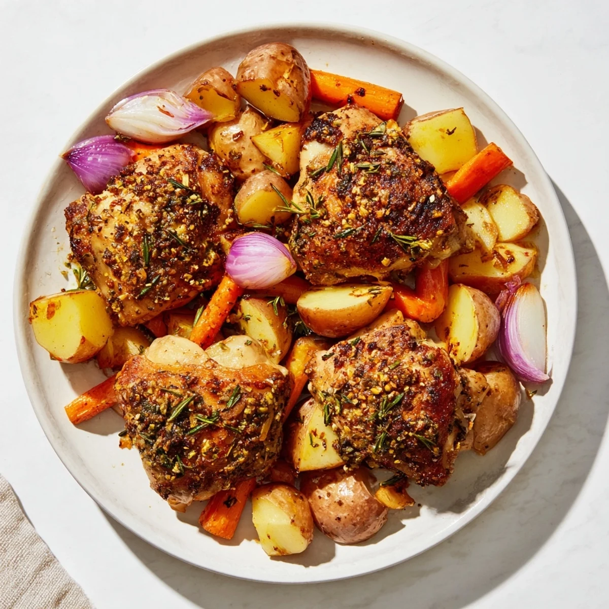 Roasted Chicken Thighs Herbs