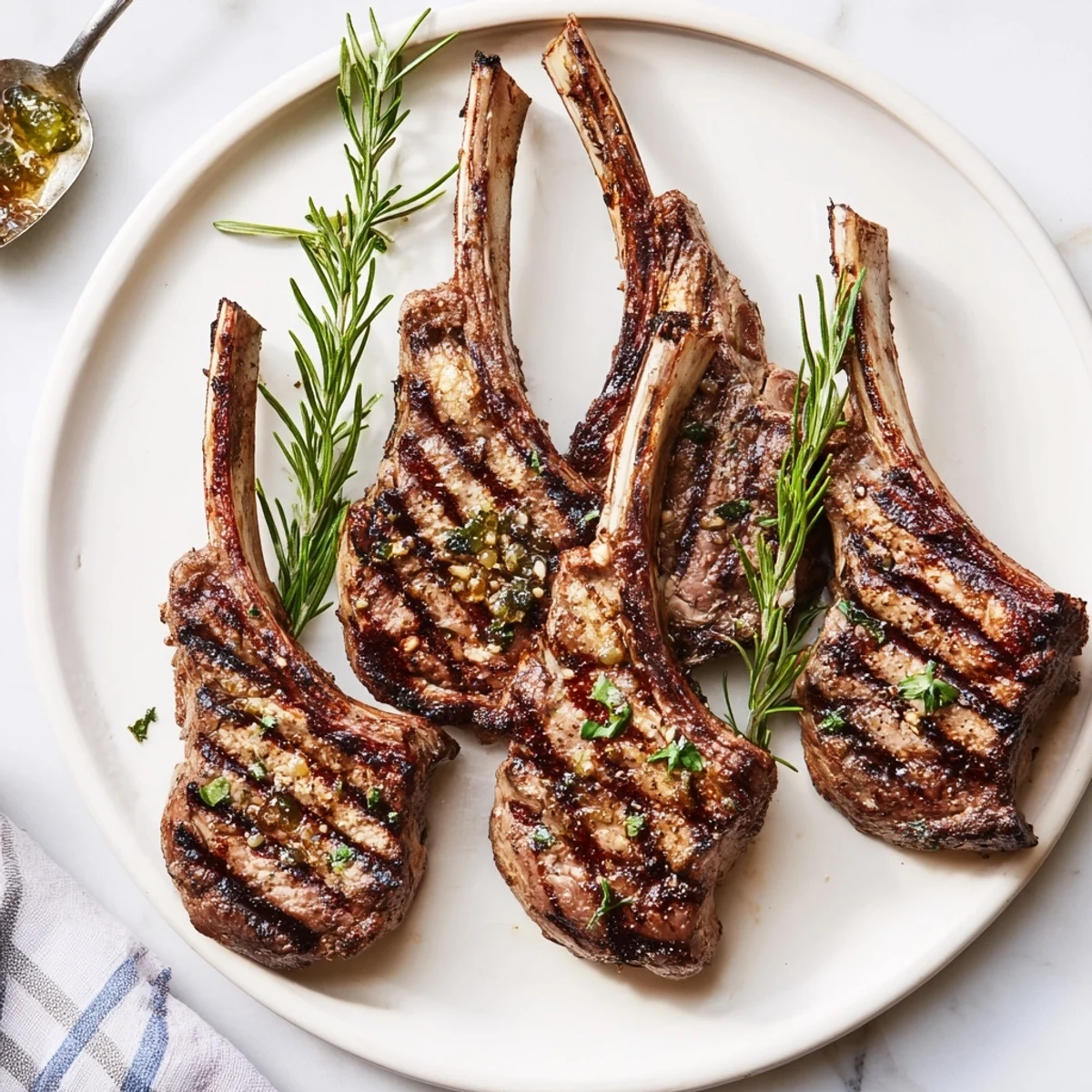 Grilled Lamb Chops Mint