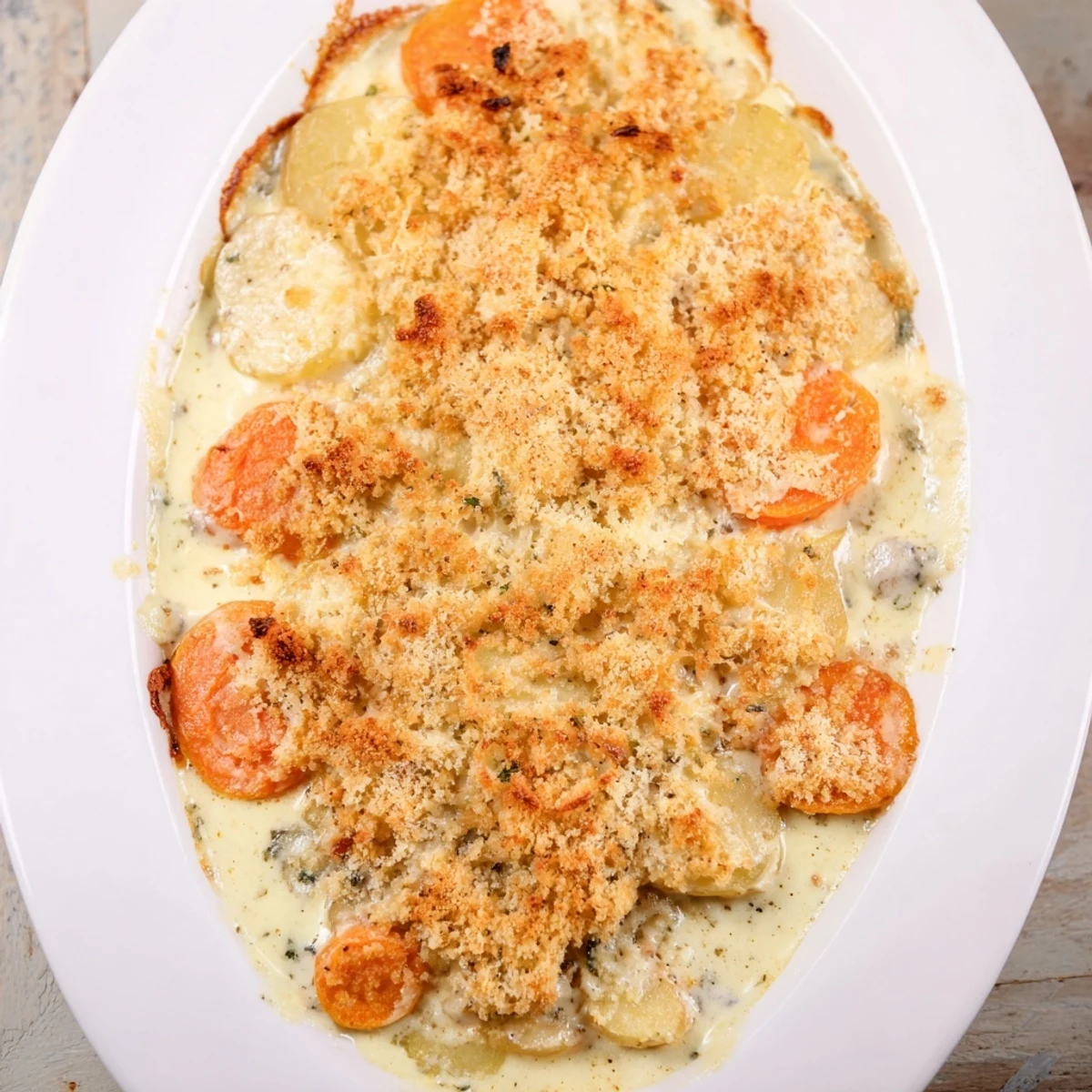 Winter Vegetable Gratin Dish