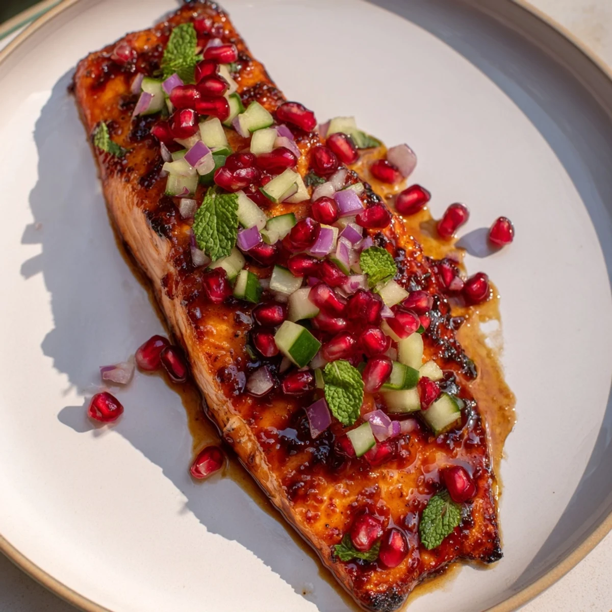 Glazed Salmon with Pomegranate
