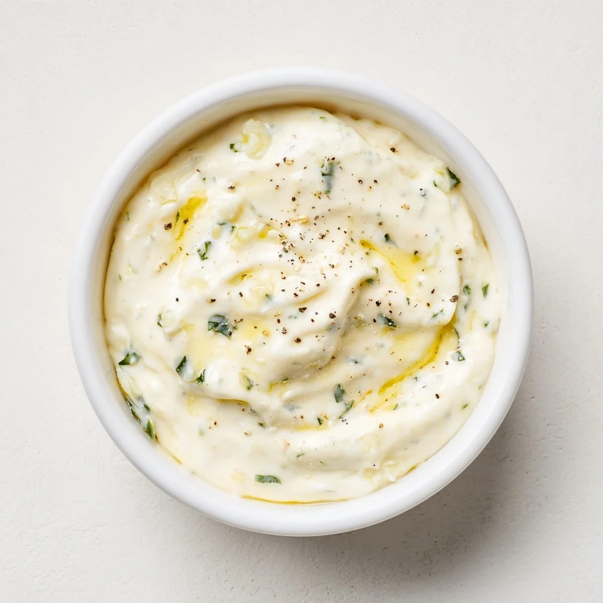Homemade garlic mayo sauce, creamy and luscious, ready to be drizzled over your favorite foods.
