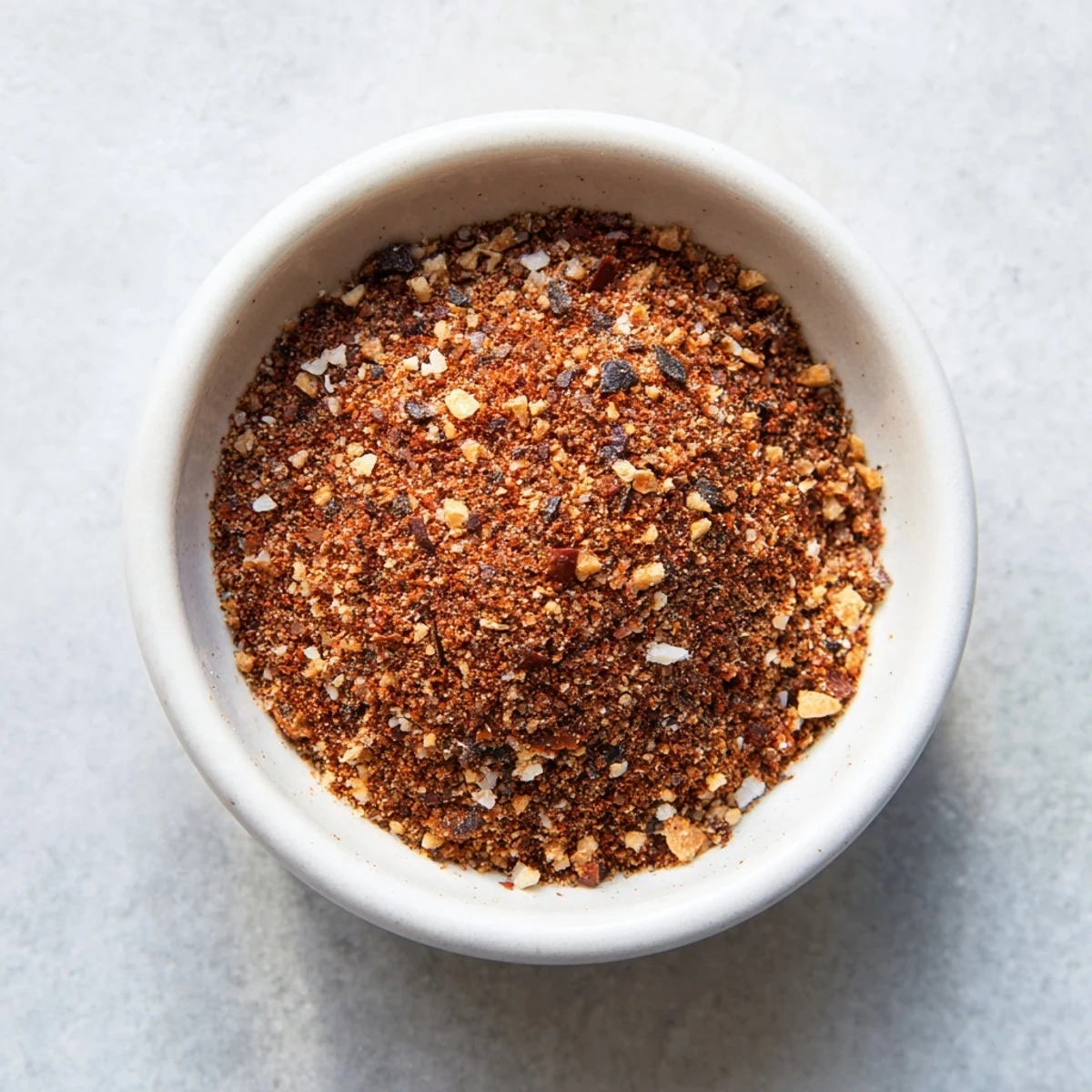 Picture this: A scoop of delicious Spiced Meat Rub, perfect for marinating steaks or ribs for grilling.