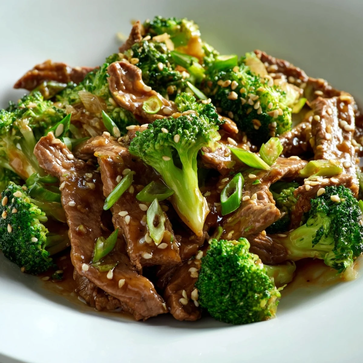 This flavorful plate of Beef and Broccoli Stir Fry offers a delightful mix of textures and deliciousness.