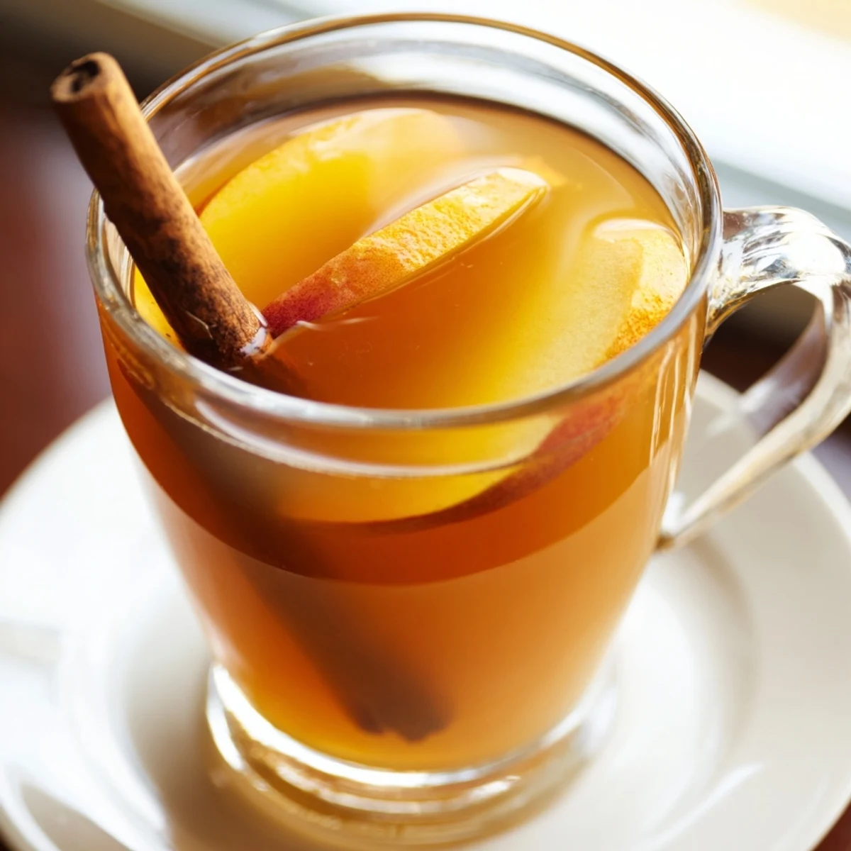 Steaming mugs of warm apple cider with cloves, fragrant and cozy on a cool evening.