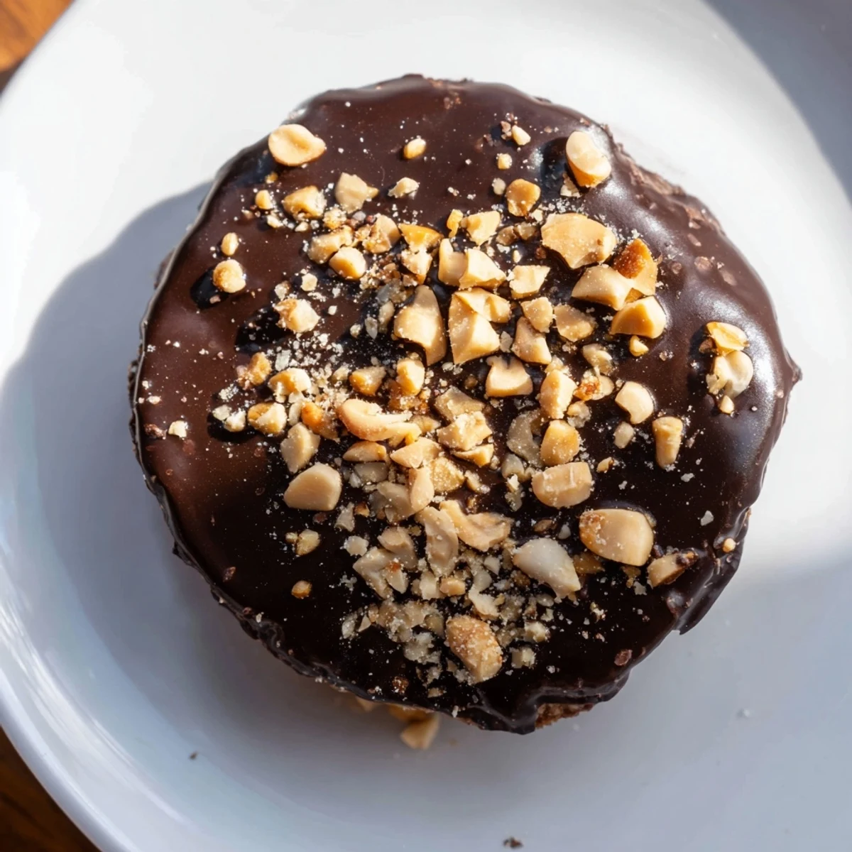 Perfectly frozen Chocolate Covered Banana Bites with Chopped Peanuts arranged on a sheet pan, ready to be enjoyed as a refreshing dessert.