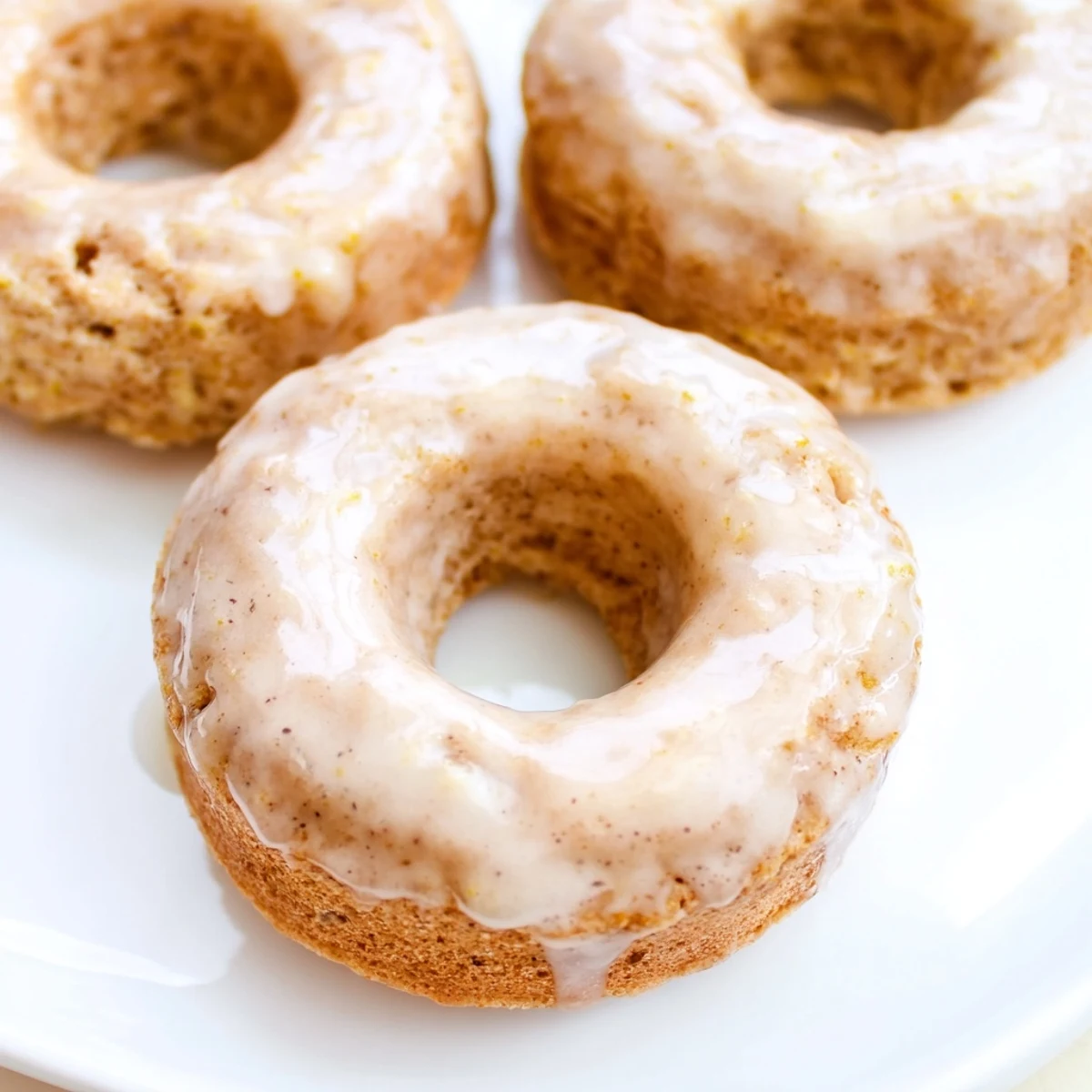 Freshly baked Baked Banana Bread Donuts with a soft crumb and golden-brown edges, ready to serve for breakfast.