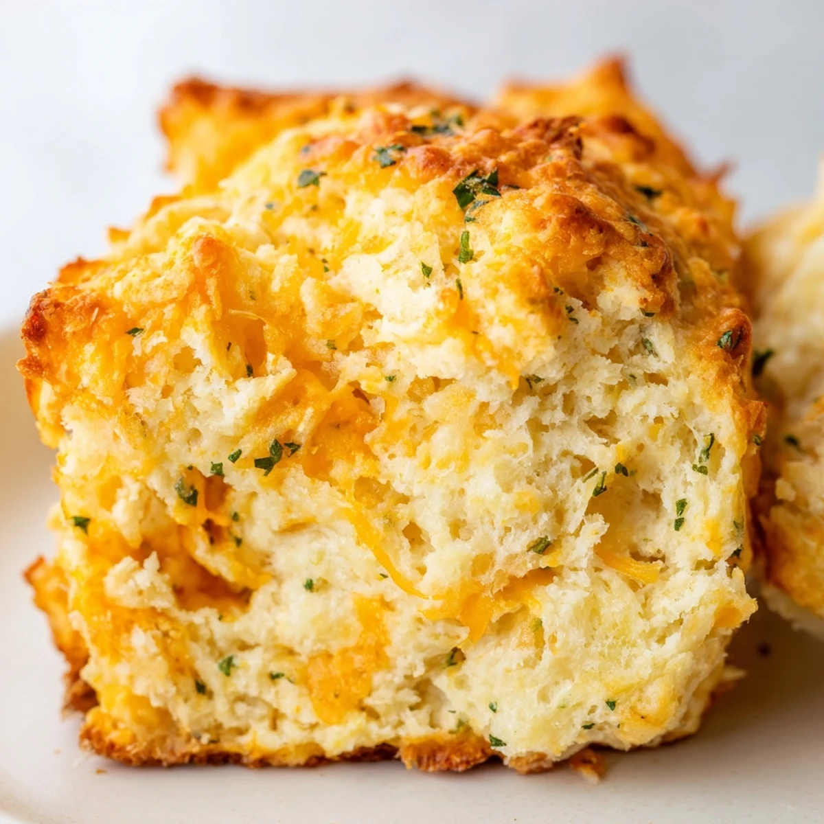 A whole Red Lobsters Cheddar Bay Biscuit Loaf rests on a cooling rack, brushed with garlicky butter and herbs.