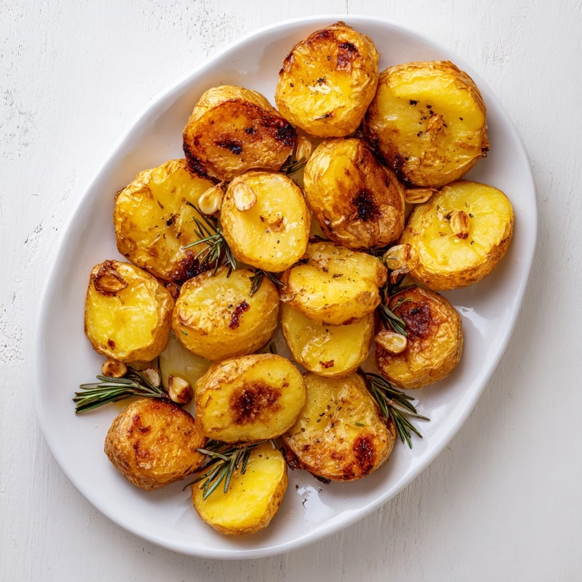 Golden homemade roast potatoes with crispy exteriors and fluffy centers, perfectly seasoned and ready to serve