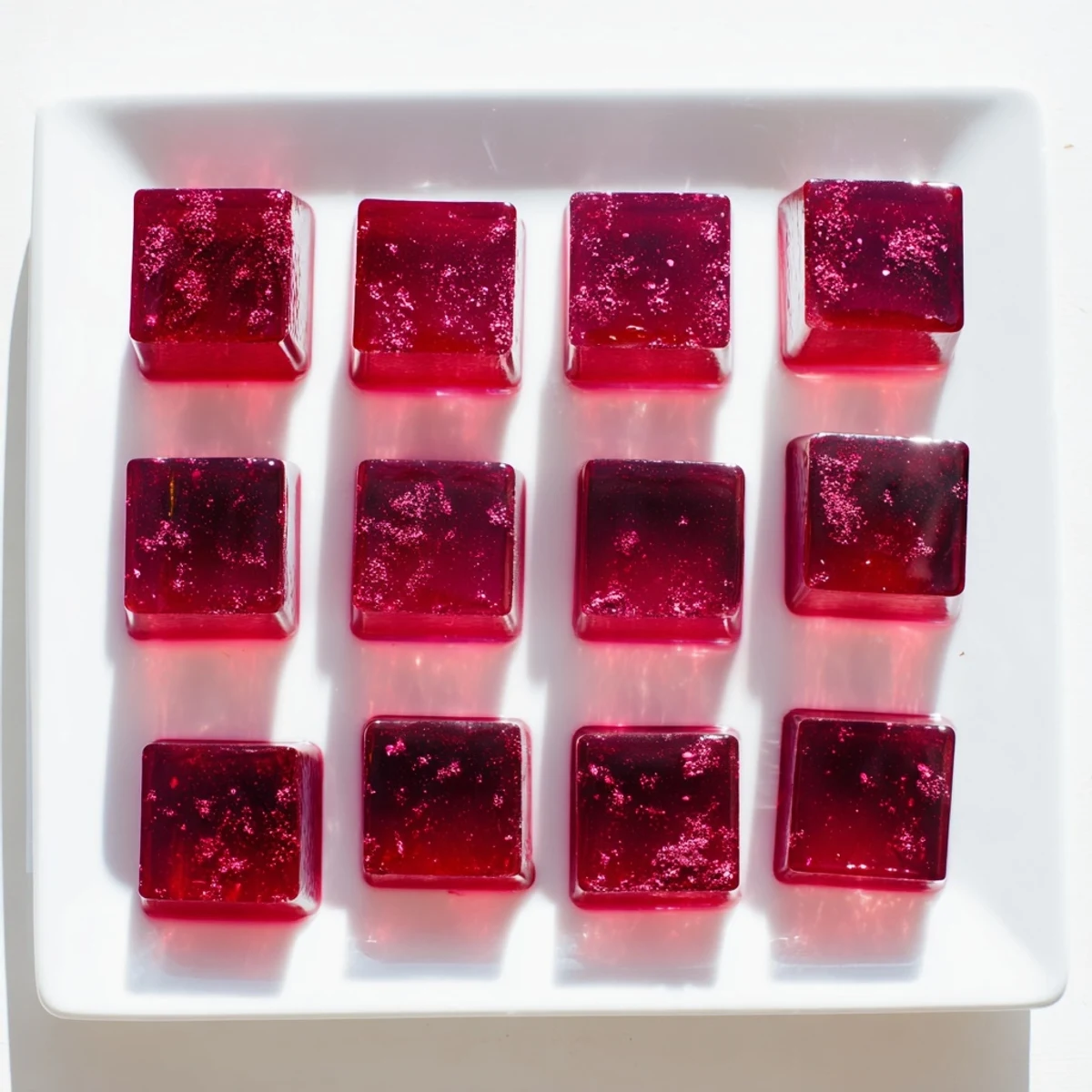 Healthy homemade probiotic jello snacks being unmolded from colorful silicone shapes