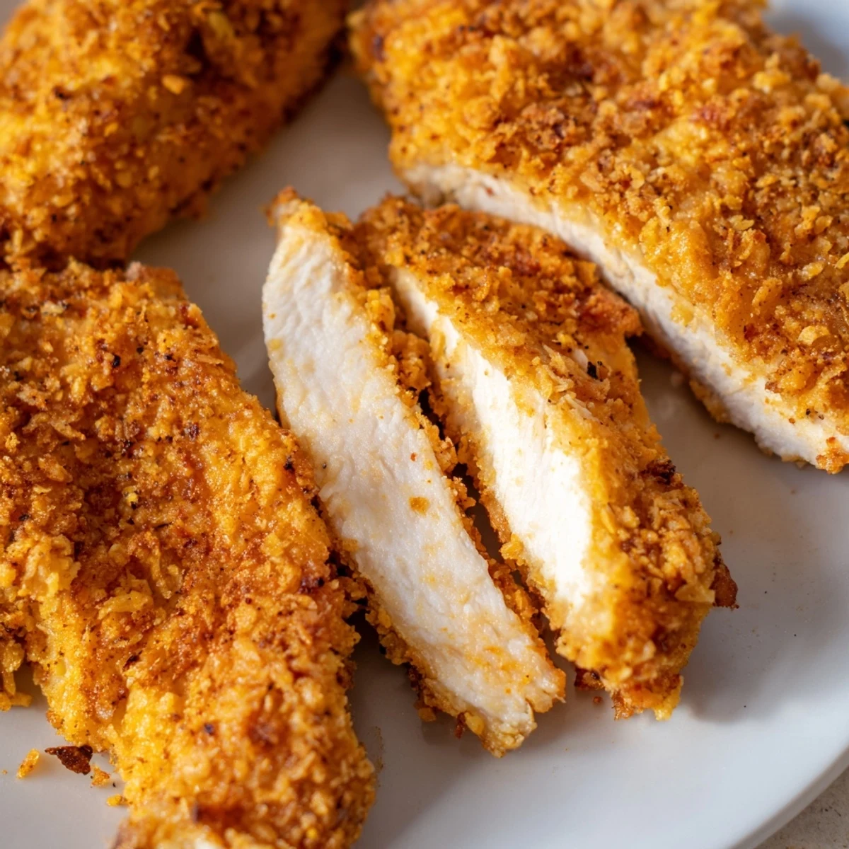 Juicy homemade chicken tenders with perfectly fried crunch and savory seasoned coating