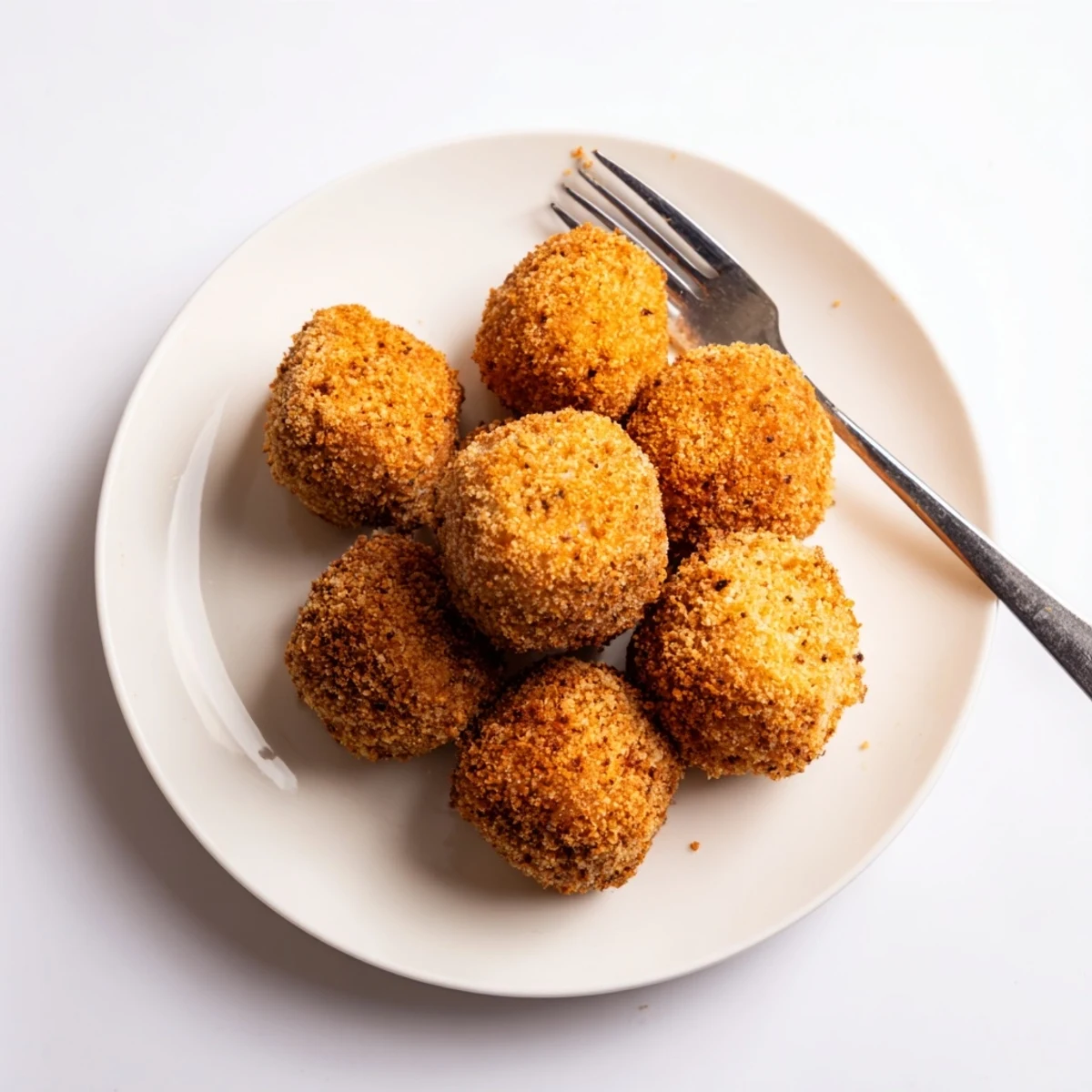 Gooey mozzarella cheese balls fried to perfection with marinara dipping sauce on side