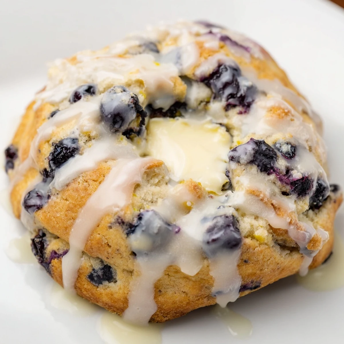 Soft baked Lemon Blueberry Cheesecake Cookies featuring tangy lemon glaze and plump blueberries