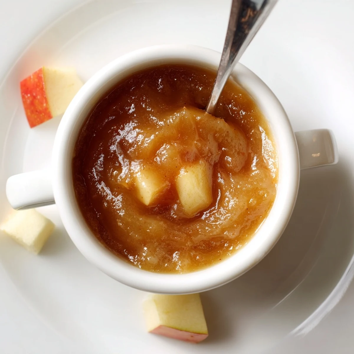 Homemade Fall Caramel Apple Jam spread on toast, buttery caramel notes  