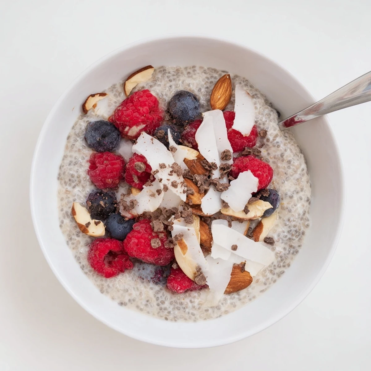 Wholesome chia pudding recipes served chilled with nut butter swirl and dark chocolate