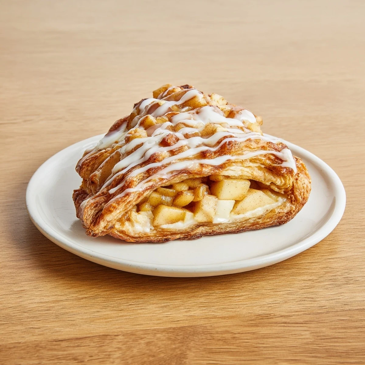 Homemade Apple Cheese Danishes featuring creamy cheese filling and baked puff pastry.
