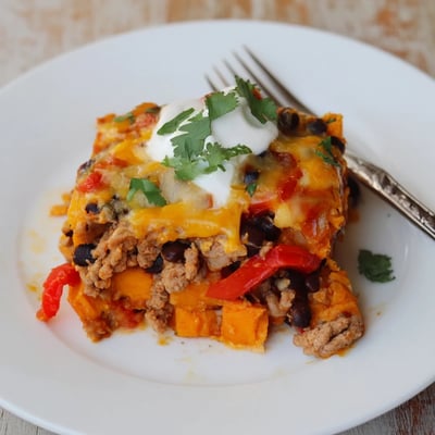 Sweet Potato Turkey Bean Bake